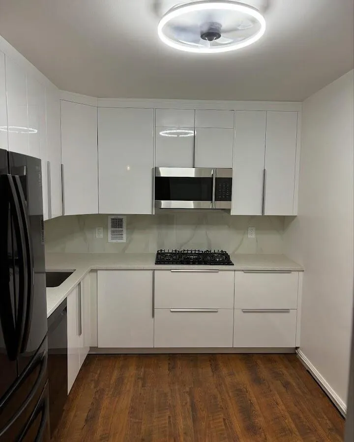 Renovated kitchen with quartz countertops in Bowie